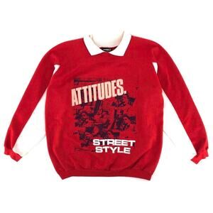 Attitudes Street Styles collared sweatshirt 80s 1980s vintage